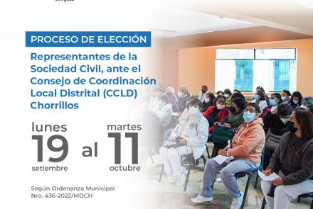 CCLD, es un órgano de coordinación y concertación, entre la Municipalidad Distrital de Chorrillos y las Organizaciones de la Sociedad Civil de esta jurisdicción; no ejerciendo funciones ni actos de gobierno.